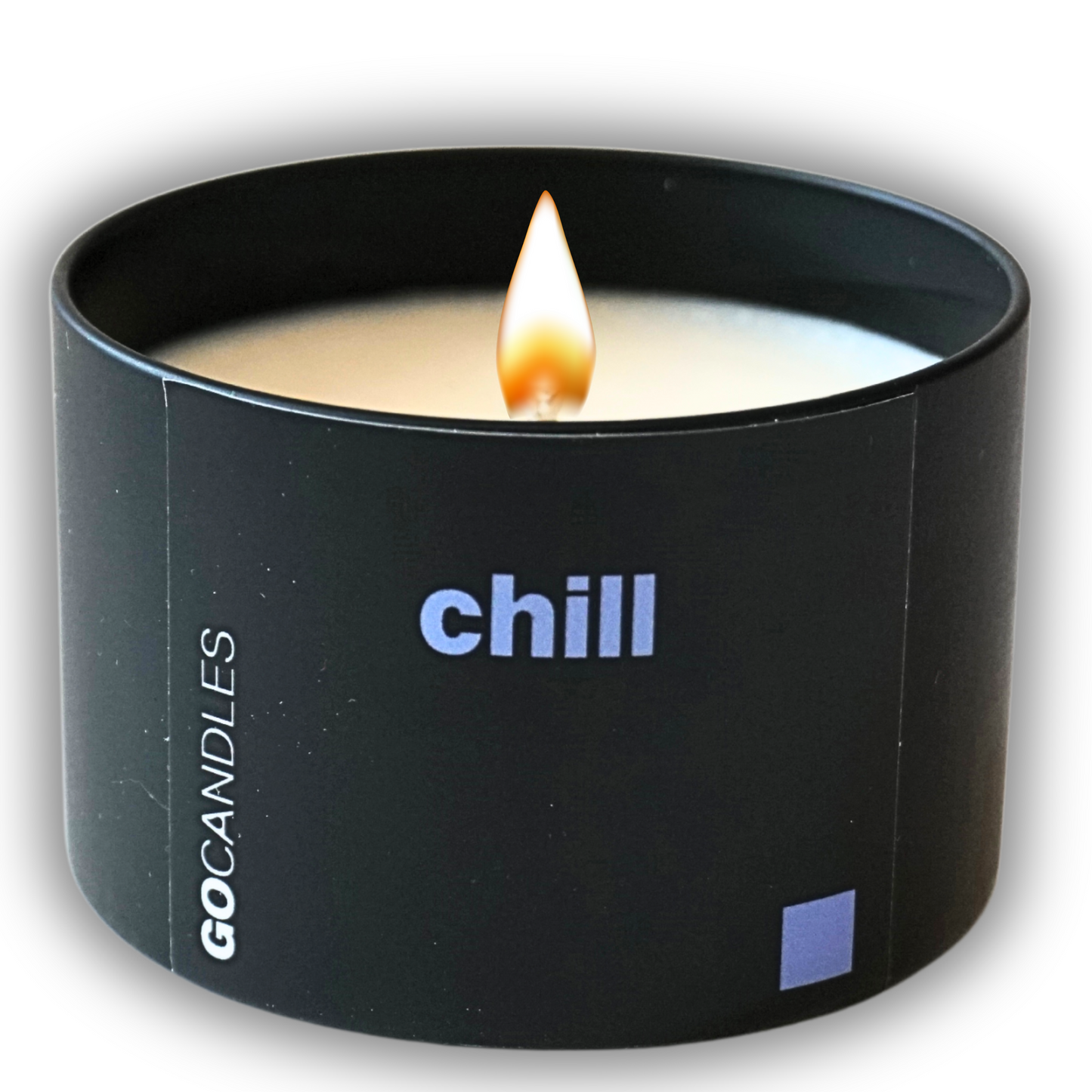 CHILL - 100% Natural Essential Oil Candle for Relaxation - Sweet Earthy Scent