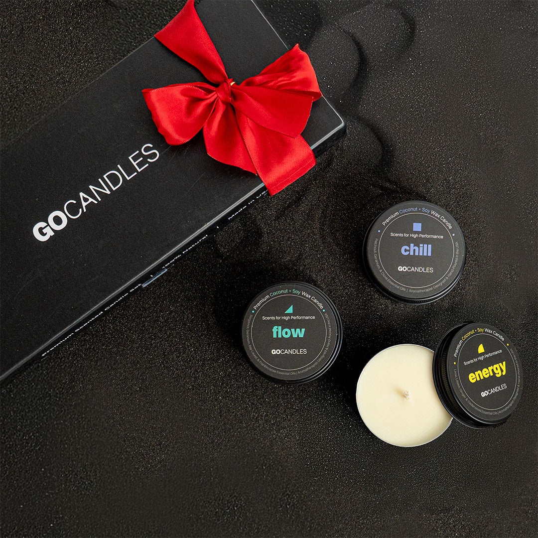 Go Candles Discovery Set - 3 Pack Energy, Flow, & Chill