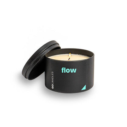 FLOW - 100% Natural Essential Oil Candle for Focus & Creativity - Bergamot Floral & Citrusy Scent