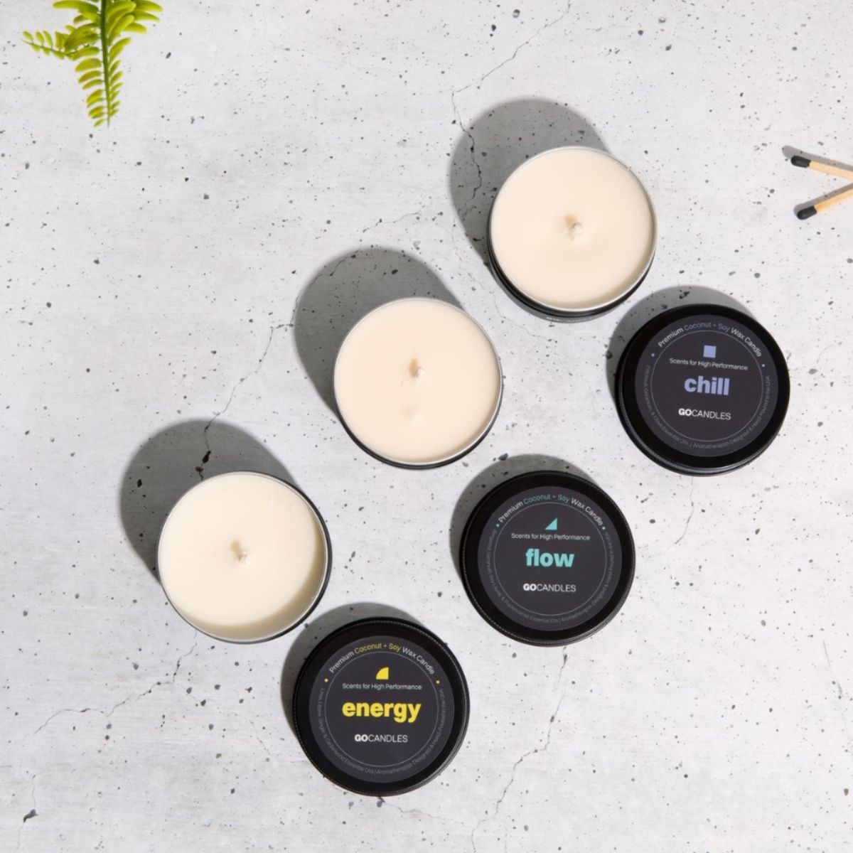 Go Candles natural scented candles on luxury home table