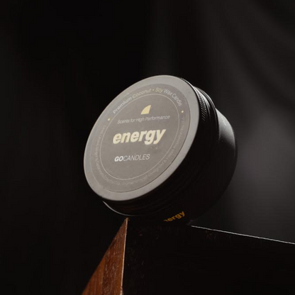 ENERGY - 100% Natural Essential Oil Candle for Energy & Positivity - Bright, Citrusy Scent