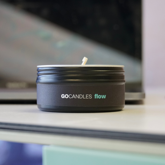 FLOW - 100% Natural Essential Oil Candle for Focus & Creativity - Bergamot Floral & Citrusy Scent