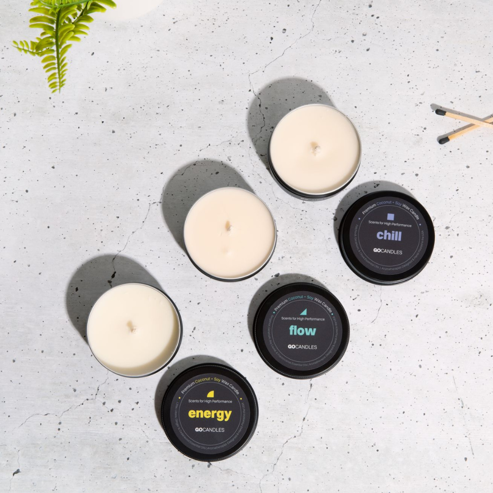 Go Candles Discovery Set - 3 Pack Energy, Flow, & Chill